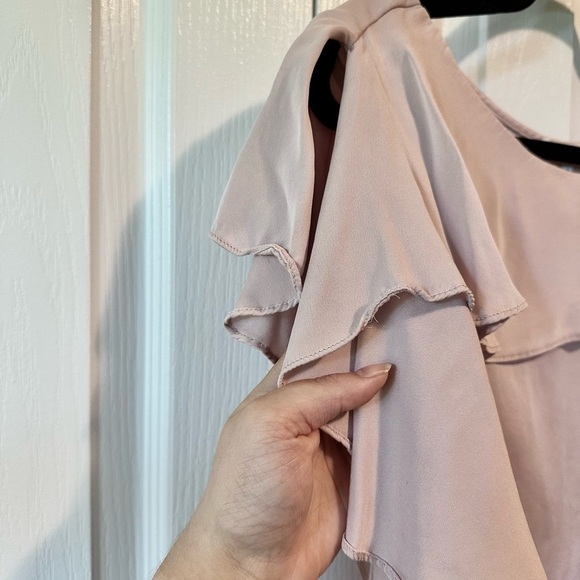 Milly silk ruffle pink blouse - Picture 3 of 5